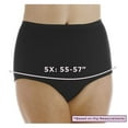 thumbnail image 5 of Lot de 3 Culottes de Contrôle de Vessie Réutilisables pour Femmes, Absorption Maximale, Noir, 5X (Convient aux Hanches : 55-57 Pouces), 5 of 5