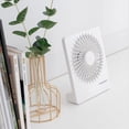 thumbnail image 2 of Mini ventilador USB portátil, práctico y pequeño, silencioso, con batería para el hogar, la oficina y el dormitorio (cuadrado blanco)., 2 of 7