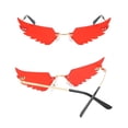 thumbnail image 2 of Jusqu'à 10 $ Lunettes Rouges Forme Irrégulière Rétro Lunettes de Soleil Lunettes Monture Teintes Vintage Irrégulières Unisexe, 2 of 2