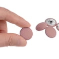 thumbnail image 4 of Unique Bargains 10pcs 28L Fabric Cloth Covered Button 18mm Round Metal Shank Sewing Buttons for Suits Dress Blouses, Deep Pink, 4 of 5
