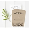 thumbnail image 4 of Inkdotpot 30Jungle Animals Baby Shower Rustic Invitation Cards Gender Neutral Fill In Blank Invites, 4 of 6