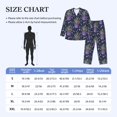 thumbnail image 3 of Bingfone Men's Pajama Set 2 Piece Loungewear PJs, Long Sleeve with Pajama Pants-Lavender Flowers, 3 of 7