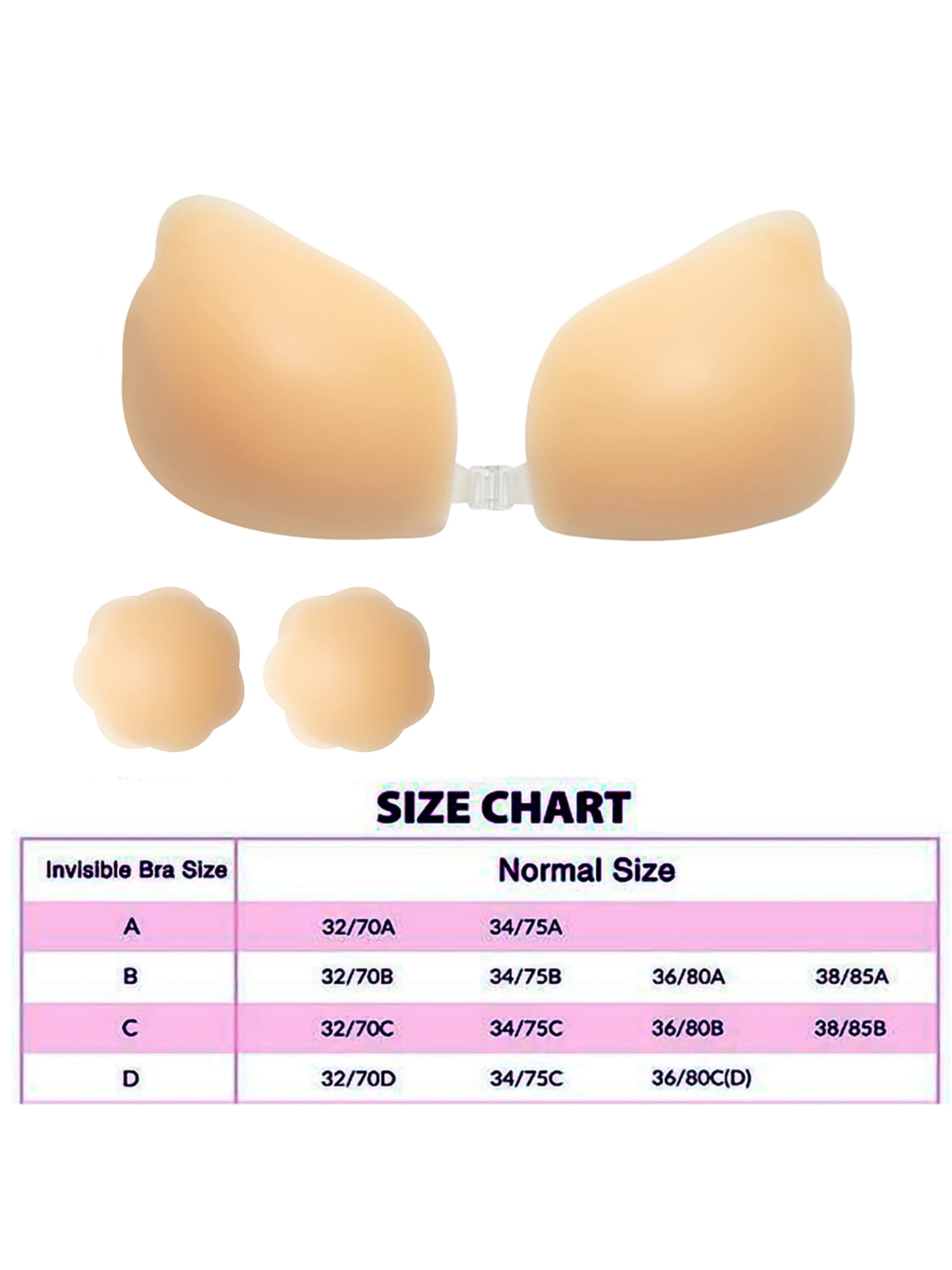 YouLoveIt Strapless Invisible Bra Strapless Backless Bra for Women Push Up Bra  Self-Adhesive Breast Lift Push Up Silicone Invisible Bra, Women Silicone Bra,  Push UP Bra 