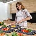 thumbnail image 7 of GPED 3-Piece Plastic Cutting Board Set, Durable Cutting Boards for Kitchen with Non Slip Handles and Juice Groove, Ideal Chopping for Meat, Vegetables and Fruits, Ideal Kitchen Gifts, Black, 7 of 7