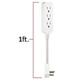 thumbnail image 4 of GENERAL ELECTRIC Designer 1ft. 3-Outlet Mini Cord, 10 Pack, White - 53239, 4 of 7