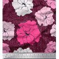 thumbnail image 1 of Soimoi Silk Fabric Carnation Floral Print Fabric by the Yard 42 Inch Wide, 1 of 1