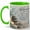 Green, variant on Relaxation Quote Spa Stones 11oz Ceramic Mug, Calm Wellness Watercolor Art