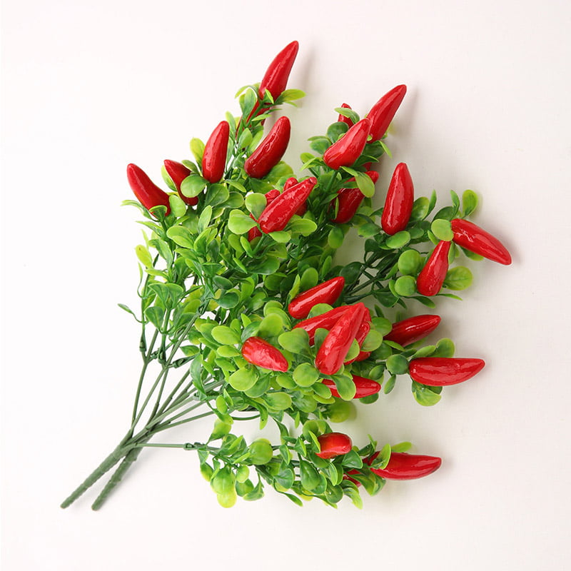 Plastic Decorative Vegetable Peppers Fake Artificial Chili Pepper Red Large 