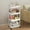 White 9A5, variant on Staron 4-Tier Kitchen Storage Cart with Wheels, Multi-Purpose Organizer for Bathroom and Living Room, Mobile Shelf with Armrests