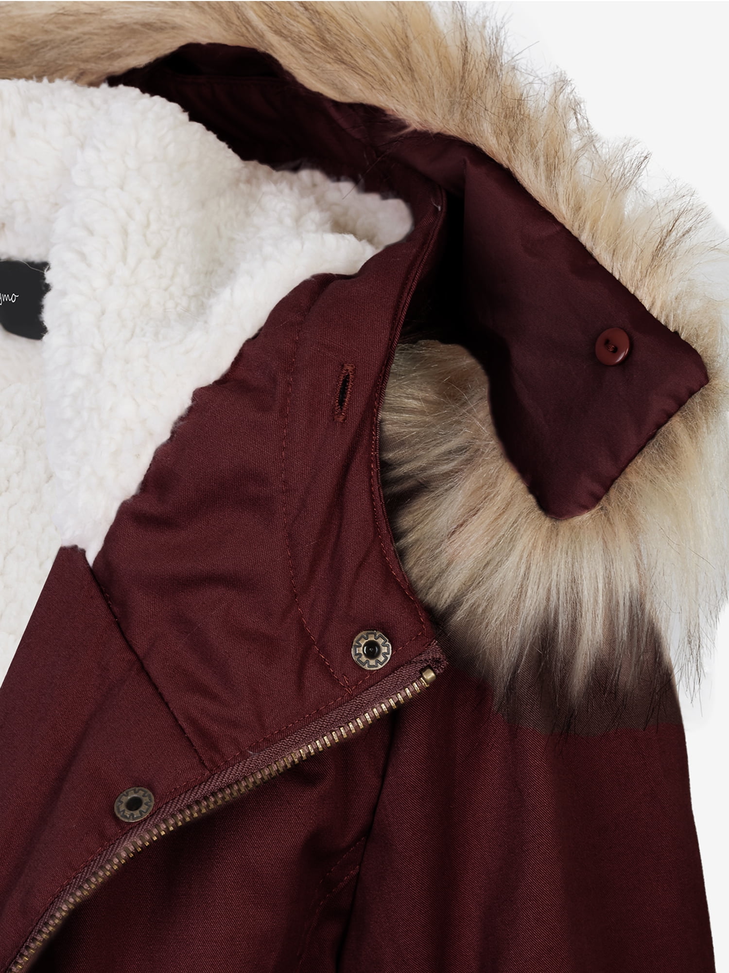 womens sherpa lined anorak parka jacket with hoodie