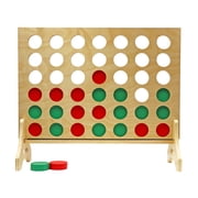Tailgating Pros Premium Giant Four in a Row with Carrying Case - Jumbo Oversized Outdoor Yard Game - Connect Multiple Pucks in a Row to Win - Many Puck Colors Available!