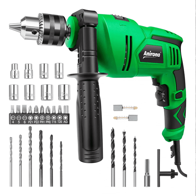 Taladro Rotomartillo 1/2'' Pro 910w C/brocas &puntas Verde