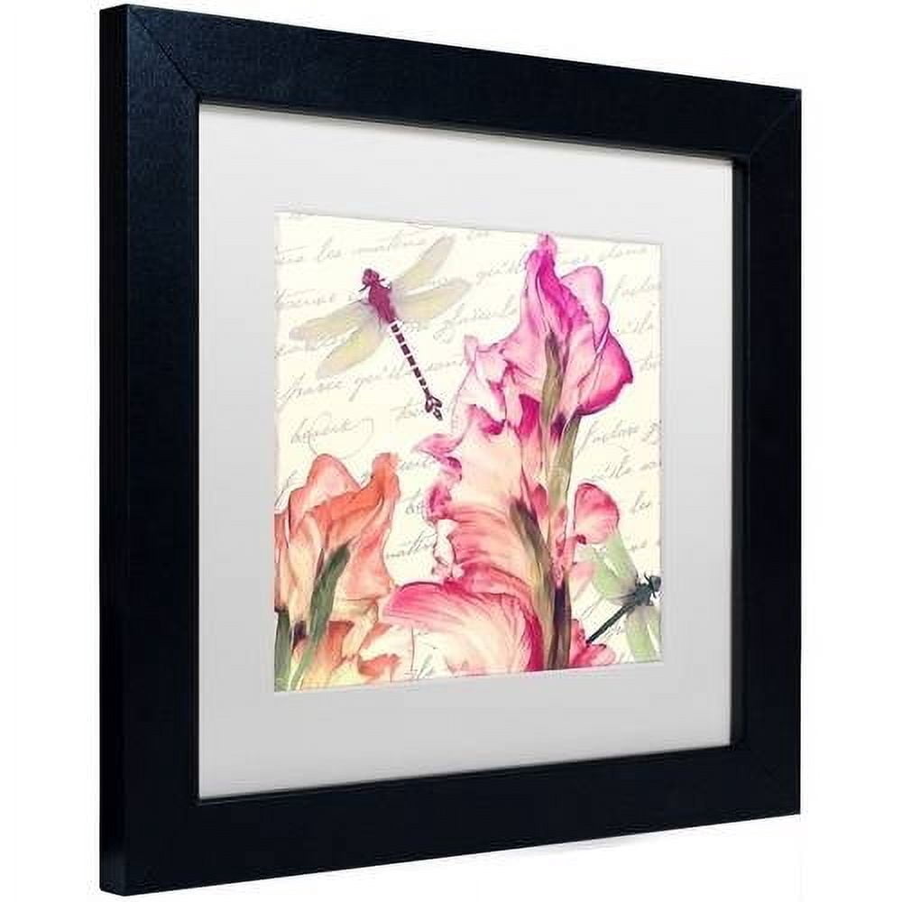 Trademark Fine Art "Dragonfly Morning I" Canvas Art by Color Bakery White Matte, Black Frame