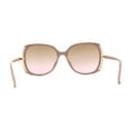 thumbnail image 4 of Womens Luxurious Metal Side Rhinestone Jewel Trim Butterfly Sunglasses Beige Pink Smoke, 4 of 4