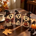thumbnail image 6 of Vintage Wooden Ghost Decor Set of 3, Halloween Decoration Indoor Ghost Statue Rustic Tabletop Ornaments for Mantels, Shelves, Entryway Tables, 6 of 8