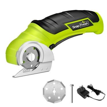 SnapFresh Cordless Electric Scissors, 4V Cardboard Cutter, Mini Cutter with a Replacement Blade/Charger, EC0601