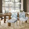 thumbnail image 4 of 4PCS Christmas Dining Chair Covers,Blue Snowman Stretch Removable Washable Slipcover Chair Protector for Dining Room Home Decor, 4 of 6