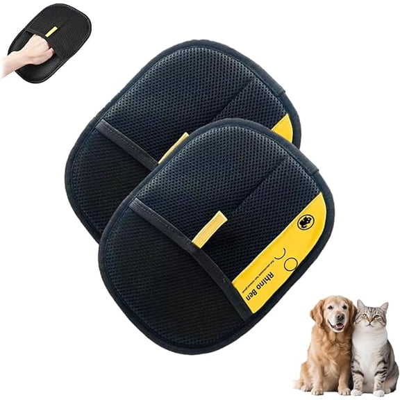 Static gloves for pet hair removal, 2025new pet hair removal gloves, washable and reusable dog and cat hair gloves,Effort-Free Clean for Clothing/Couch/Furniture/Carpet/Car Seat (2 PCS)