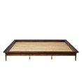 thumbnail image 2 of King Mid Century Modern Solid Wood Platform Bed - Walnut, 2 of 8