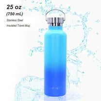UUFFOO 25oz Stainless Steel Travel Mug, 750mL Double Wall Insulated Thermos Water Bottle with Lid, Blue