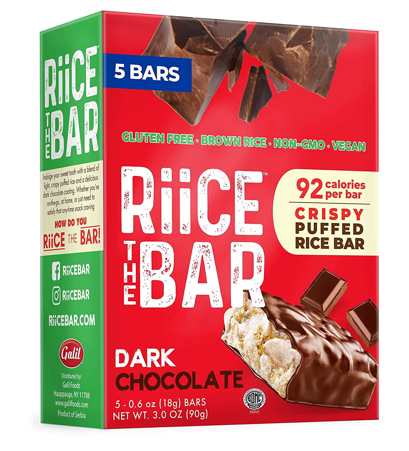 Coco Rice Bar RiiCE THE BAR - Crispy Puffed Rice Bar | Real Chocolate Coated | Gluten ...