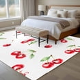 thumbnail image 5 of Rectangle Area Rug 6x9ft,Summer Cherry Red Watercolor Washable Carpet Non-Slip Runner Accent Rugs Indoor Floor Mat for Bedroom Living Room Decor,Farm Fruit Harvest, 5 of 9