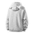 thumbnail image 5 of BiZtdJrK Mens Drawstring Hoodies Zip Up Long Sleeve Jackets with Pockets Lightweight Casual Solid Color Hooded Sweatshirts, Gray, XL, 5 of 9