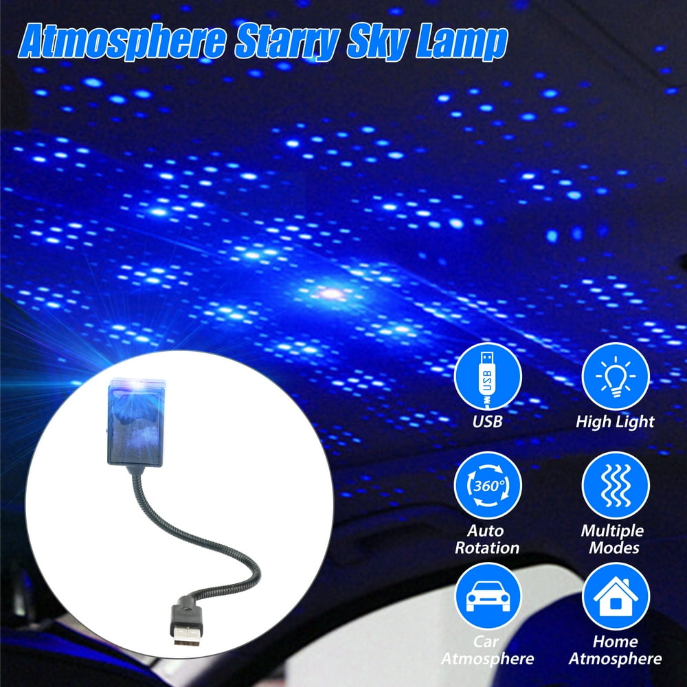 Car USB Star Projector Light, 360¡ã Rotation Romantic Galaxy Interior