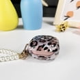 thumbnail image 5 of Compatible with Samsung Galaxy Buds 2 Pro(2022)/Galaxy Buds 2/Galaxy Buds Pro/Galaxy Buds Live Case Leopard Pattern with Pearl Keychain Cute for Women Protective Cover Case Brown, 5 of 6