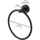 thumbnail image 3 of Toallero de acero inoxidable negro mate moderno para pared de baño, 3 of 5