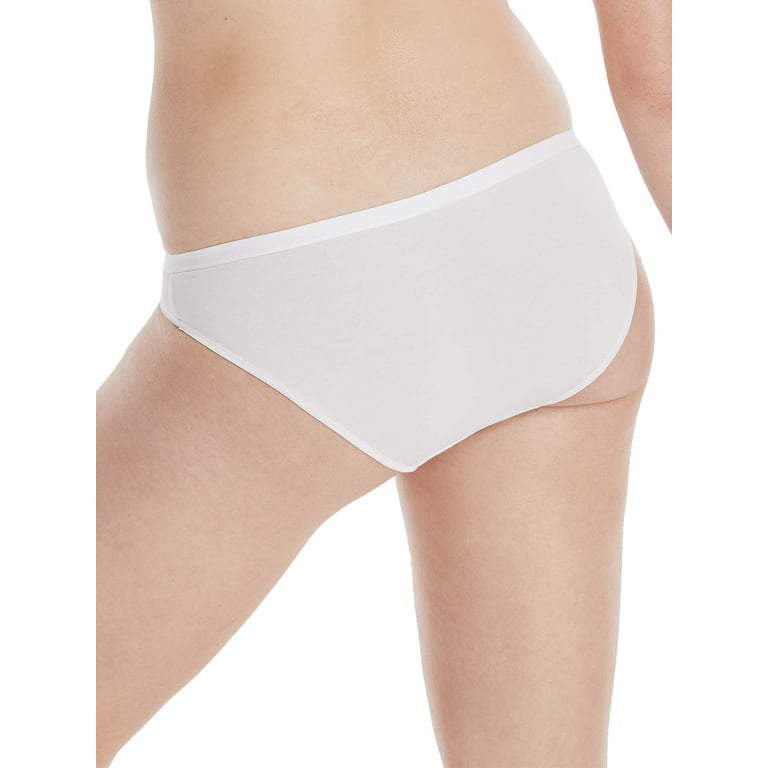 Hanes Front Panel Women's Shaping Brief Pack, 100% Cotton Lining, 2-Pack  White 4XL 