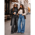 thumbnail image 6 of EMMIOL Women's Y2K Wide Leg Jeans Mid Rise Stretch Denim Pants 90s Vintage Baggy Boyfriend Relaxed Fit Jeans, 6 of 8