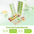 thumbnail image 2 of Molde de silicona para cubitos de hielo, paquete de 4, bandeja para cubitos de hielo con tapa, 56 cubitos de hielo, fácil de quitar, bandeja para cubitos de hielo sin BPA y certificado Lfgb, hermético Afortunado Sencillez, 2 of 5