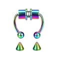 thumbnail image 2 of Jiaroswwei Fake Nose Ring,Nose Hoop Fashion Reusable Stainless Steel Magnetic Septum Jewelry,5Pcs, 2 of 8