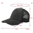 thumbnail image 2 of Unisex Perforated Hem Denim Baseball Cap - Cotton Fabric, Adjustable Strap, All-Season - One Size Fits Most, 2 of 3