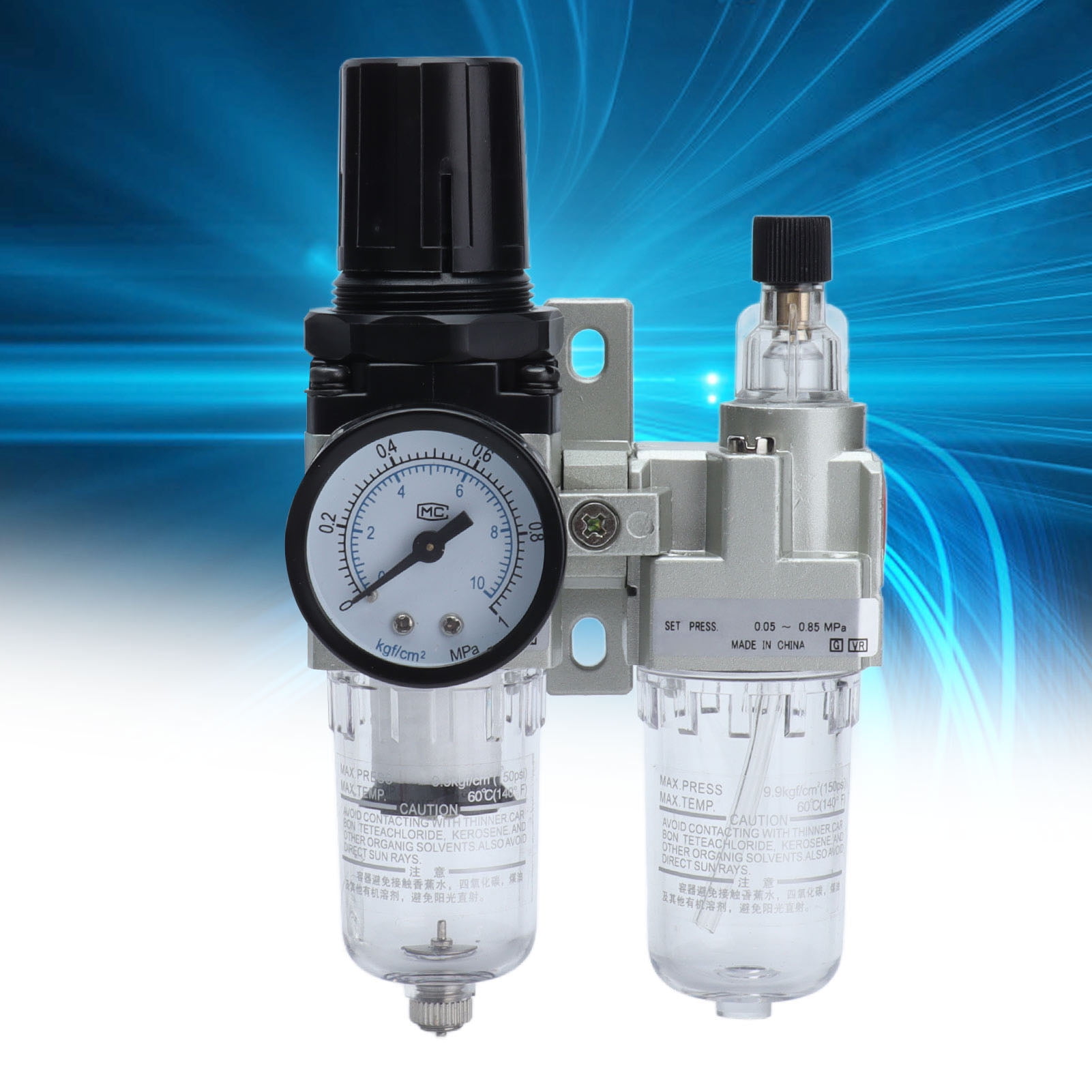 Ymiko Water Oil Separator, Transparent Container Air Compressor Filter Regulator For Pneumatic
