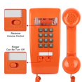 thumbnail image 2 of Teléfono fijo retro Sangyn con timbre mecánico naranja, 2 of 6