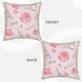 thumbnail image 3 of ZNDUO Cute Pink Parisian Style Throw Pillows, Throw Pillows for Couch-Indoor Decorative Pillows,16"x16", 3 of 8