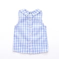 thumbnail image 4 of MAIHAN Toddler Girls Plaid Tank Tops Cute Sleeveless Shirts for Kids Casual Back Button Down Blouse Cotton Comfort Tank Tops(Blue,18-24 Months), 4 of 5
