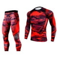 thumbnail image 2 of Minnieouse Ropa interior térmica masculina Traje de compresión Calzoncillos largos Invierno Deportes al aire libre Función Ropa de entrenamiento Fitness conjuntos de ropa Rojo SG Minnieouse AP013677-02, 2 of 6