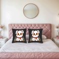 thumbnail image 2 of Cute Cartoon Dog Throw Pillow Covers 18x18in Set of 2 - Cheerful Design with Expressive Eyes Red Collar Perfect for Couch Bed Car, 2 of 8