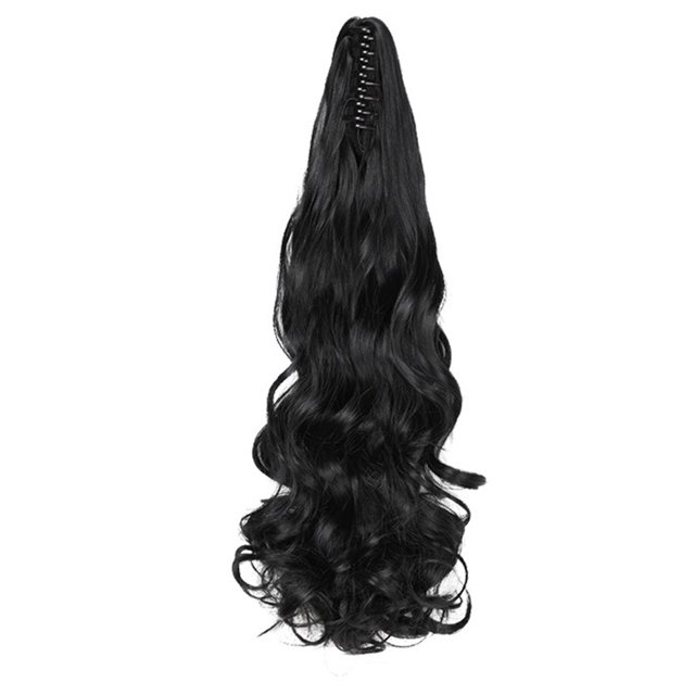 Cola de caballo con clip de garra, postizo de cola de caballo con clip ondulado largo y rizado para mujer, el mejor de su clase