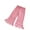 Pink, variant on XBASW Baby Kids Girl's Print Wide Leg Pants Elastic Waist Flare Bell Bottom Pants Summer Straight Trousers 2-9 Years