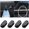 thumbnail image 1 of Queilt 18x13x36mm 4Pcs Mini Car Hooks Multifunctional Dashboard Hanging Hook for Mask Keys Mask Earphone Charging Cable(Carbon Fiber), 1 of 5