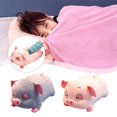 thumbnail image 4 of Couette Oreiller Animal Poupée Cochon 2 en 1 Coussin de Voiture Couverture Multifonction` T2W8, 4 of 9