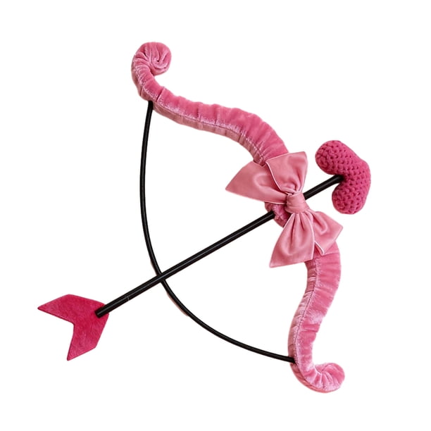 Conjunto de arco y flecha unisex con diseño de minicupidos, accesorio para disfraz de Halloween, día de San Valentín y cosplay.