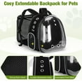 thumbnail image 4 of Cat Bubble Backpack Carrier - Expandable Large Space Cat Backpack for Kitty Small Dog up to 18lbs, Transparent Pet Carrier for Travel, Hiking, Walking & Outdoor, Gray, 4 of 7