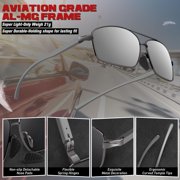 Sunier Classic Polarized Sunglasses for Men, Al-Mg Frame Men Shades,100% UV400