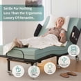 thumbnail image 5 of Twin XL Adjustable Bed Frame with Bed Rails for Adults, Wireless Remote, Under-Bed Light, Brake Wheel Legs - Easy Setup Adjustable Base Head/Foot Incline Zero Gravity Electric Bed, 5 of 8