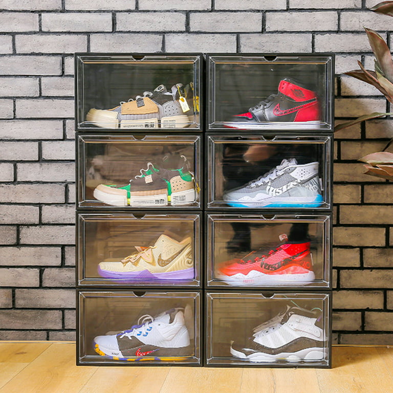 Clear Stackable Large Shoe Drawer Case of 4